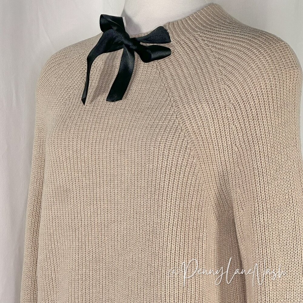 J.Crew Bow-neck Sweater Small S Heather Natural - Picture 3 of 9